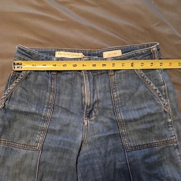 Pilcro and the Letterpress By Anthropologie Wide Blue Jeans - Picture 7 of 9